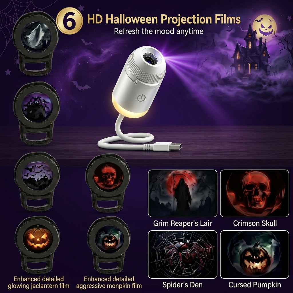 Proyector LED Halloween USB