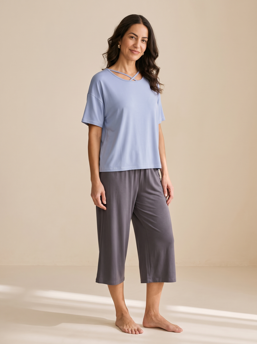 Conjunto Frescor – Azul y gris