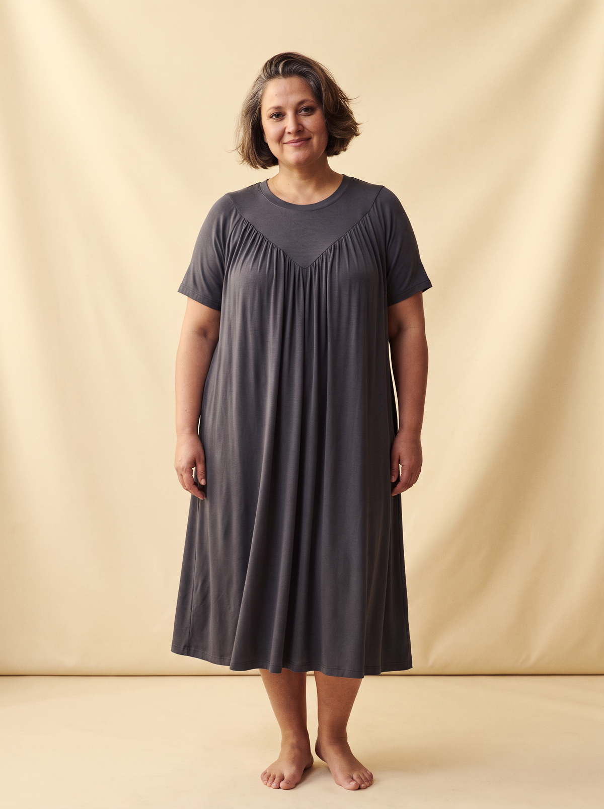 Camisón Frescor antracita en talla grande