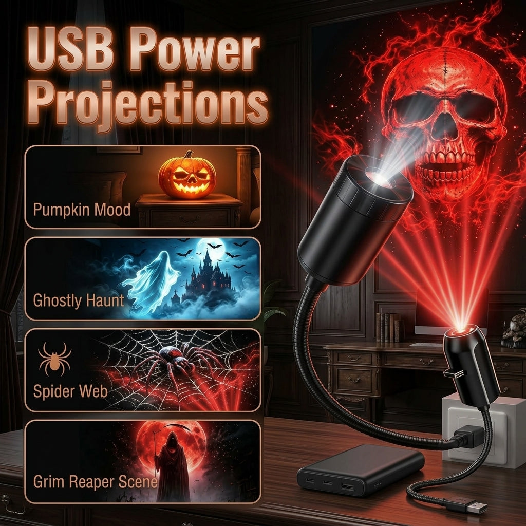 Proyector LED Halloween USB