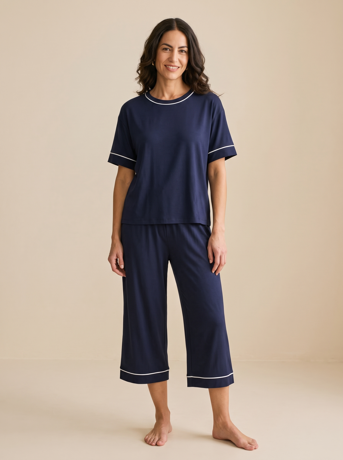 Conjunto Frescor azul marino de frente